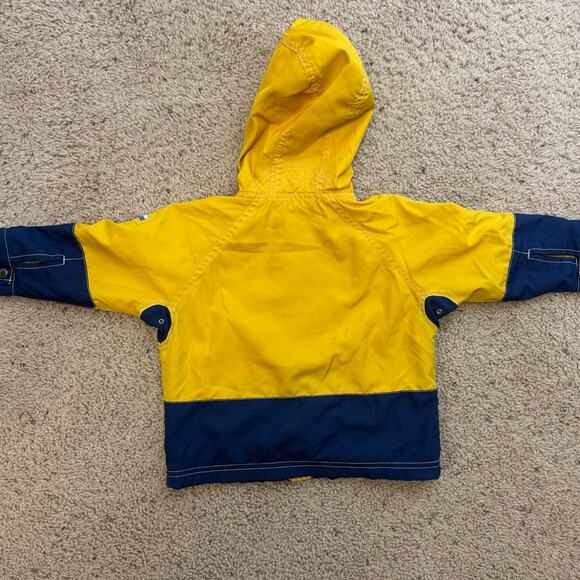 VTG GAP Y2K Jacket Boys Toddler 2 2T Yellow Navy Colorblock Lightweight Rain - Picture 3 of 6